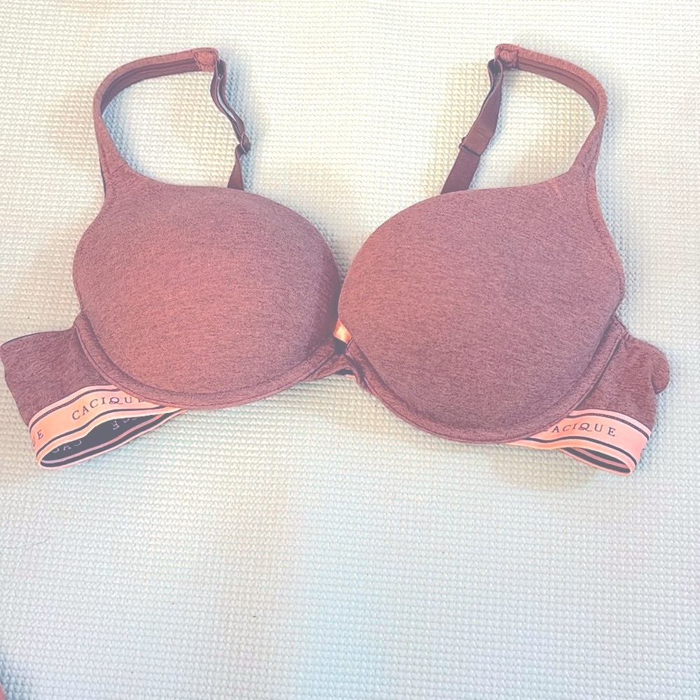 Cacique Brown Full-Coverage Bra with Molded Cups - Picture 2 of 8